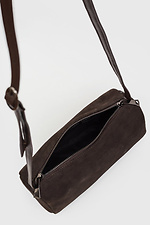 Schokoladenfarbene Wildledertasche für Damen. Garne 3300051 Foto №6