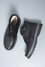 Зимові чоловічі черевики з натуральної шкіри чорні  4206051 фото №2