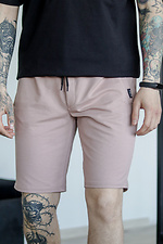 Beige cotton straight shorts with drawstrings VDLK 8031051 photo №2