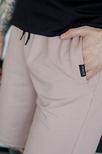 Beige cotton straight shorts with drawstrings VDLK 8031051 photo №3