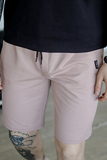Beige cotton straight shorts with drawstrings VDLK 8031051 photo №4