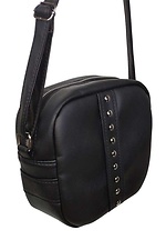 Маленькая черная сумка квадратной формы на широком ремешке SamBag 8045051 фото №5
