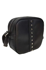Маленькая черная сумка квадратной формы на широком ремешке SamBag 8045051 фото №6