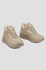 Damen-Wintersneaker aus echtem Leder mit Fell. 4206052 Foto №1
