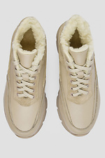 Damen-Wintersneaker aus echtem Leder mit Fell. 4206052 Foto №3