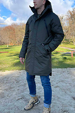 Long parka for winter men's khaki color AllReal 8042052 photo №4