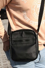 Black leatherette messenger bag SamBag 8045052 photo №2