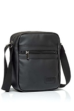Black leatherette messenger bag SamBag 8045052 photo №6