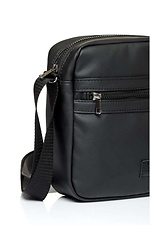 Black leatherette messenger bag SamBag 8045052 photo №7