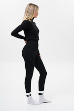 ЖІночі Теплі Лосини В Рубчик На Хутрі Chery Black Without 8056052 фото №6