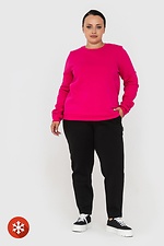 Damen-Sweatshirt aus Baumwolle in Fuchsia Garne 3041053 Foto №2