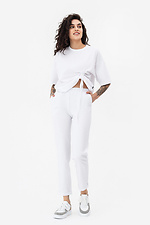 Трикотажна футболка IKE білого кольору з затяжкою Garne 3042053 фото №4