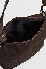 Schokoladenfarbene Wildledertasche für Damen. Garne 3300053 Foto №5