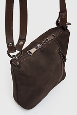 Schokoladenfarbene Wildledertasche für Damen. Garne 3300053 Foto №6
