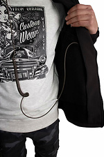 Schwarze Frühlingsjacke auf einer Membran mit Fleece Custom Wear 8025053 Foto №5