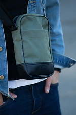 Green crossbody messenger bag with wide strap Mamakazala 8038053 photo №2