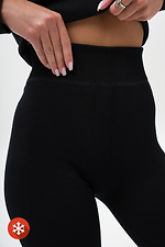 Warme Rippenleggings mit Fell für Damen, limitiert, Schwarz Without 8056053 Foto №9