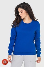 Blaues Damen-Sweatshirt aus Baumwolle Garne 3041054 Foto №1