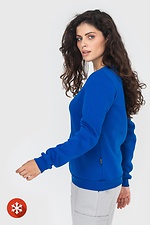 Blaues Damen-Sweatshirt aus Baumwolle Garne 3041054 Foto №3