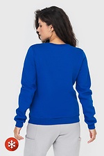 Blaues Damen-Sweatshirt aus Baumwolle Garne 3041054 Foto №4