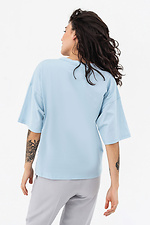 Трикотажная футболка IKE голубого цвета с затяжкой Garne 3042054 фото №6
