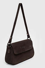 Schokoladenfarbene Wildledertasche für Damen. Garne 3300054 Foto №2