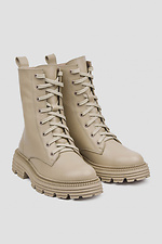Halbsaisonstiefel mit Spitze und beigen Reißverschlüssen. 4206054 Foto №1