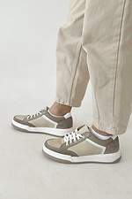 Women's cappuccino colored sneakers.  4207054 photo №3