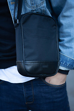 Чорна сумка через плече месенджер з широким ремінцем Mamakazala 8038055 фото №1