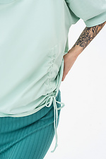 Трикотажная футболка IKE мятного цвета с затяжкой Garne 3042056 фото №6