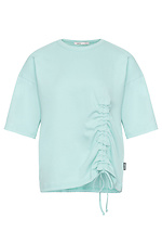 Трикотажна футболка IKE м'ятного кольору з затяжкою Garne 3042056 фото №7
