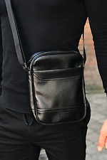 Black messenger bag with wide strap Mamakazala 8038056 photo β4