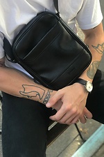 Black messenger bag with wide strap Mamakazala 8038056 photo β6