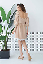 Короткое платье беби-долл с открытой спинкой и гипюром по подолу NENKA 3103057 фото №3