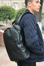 Large urban backpack in glossy leatherette Mamakazala 8038057 photo №2