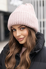 Voluminous Leia hat in powder color  4051058 photo №1