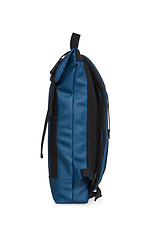 Blue large roll-top backpack in eco-leather with laptop pocket GARD 8011058 photo №5