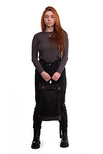 Blue large roll-top backpack in eco-leather with laptop pocket GARD 8011058 photo №11