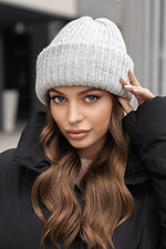 Volumetric hat Leia gray color  4051059 photo №1