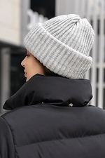 Volumetric hat Leia gray color  4051059 photo №2