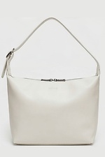 Женская сумка из экокожи молочного цвета Garne 3300060 фото №5