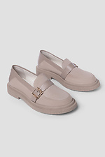 Stylish beige suede shoes with buckle  4206060 photo №2