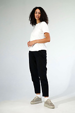 Women's light-colored winter sneakers made of genuine suede  4207060 photo №6