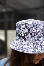 Summer hat in graffiti print Without 8048060 photo №5