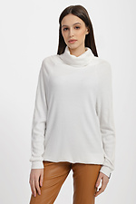 VALERIA rib knit sweater with raglan sleeves and high yoke collar Garne 3040061 photo №1