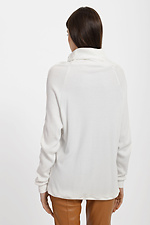 VALERIA rib knit sweater with raglan sleeves and high yoke collar Garne 3040061 photo №4