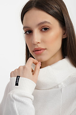 VALERIA rib knit sweater with raglan sleeves and high yoke collar Garne 3040061 photo №5