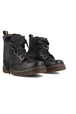 Leather autumn ankle boots with laces Forester 4203061 photo №7