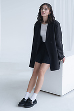 Stylish suede shoes with buckle black 4206061 photo №6