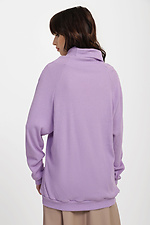 VALERIA rib knit sweater with raglan sleeves and high yoke collar Garne 3040062 photo №4